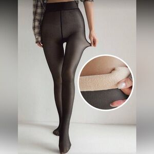 Women's Black Thermal Lined Tights